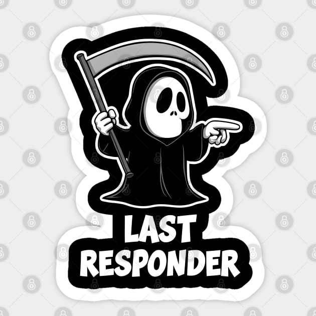 Cute Grim Reaper, Funny Dark Humor Sticker by MakerMind8.2